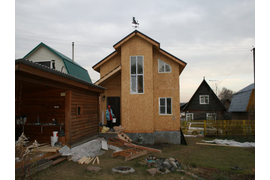 Дом из SIP-панелей с мансардой [70м²]. (Ленинградская область)