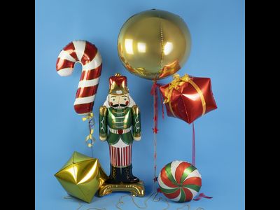 Шар 3D (49&#039;&#039;/124 см) Фигура на подставке, Щелкунчик, Зеленый