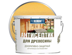 Антисептик лессирующий декоративный для дерева PROREMONTT Сосна 9 л