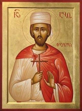 Або Тбилисский, Святой мученик. Рукописная православная икона.
