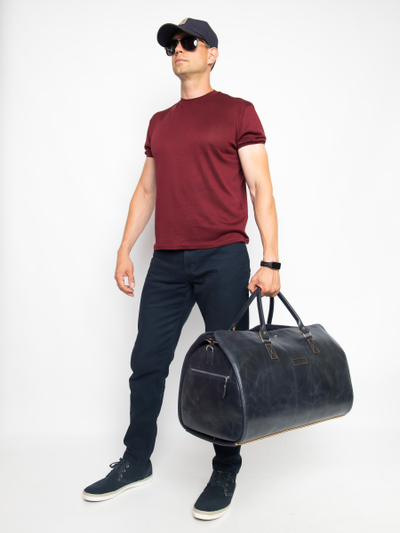 Портплед + дорожная сумка (2 в 1) Palermo Premium dark blue (арт. 4038-19)