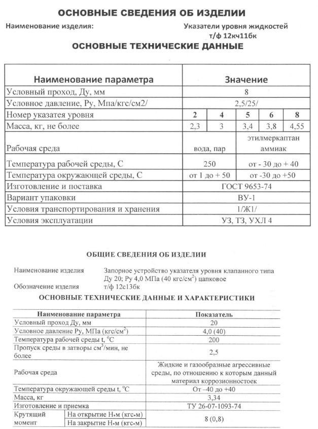 Указатель уровня 12кч11бк - купить на складе производителя| Бийский ...