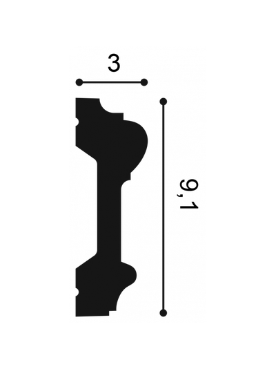 Orac Decor P9010 Orac Luxxus гладкий молдинг из полиуретана, 2 метра