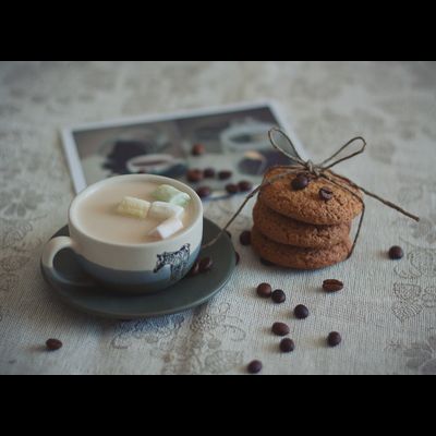 D0091 Кофе с зефиром и печеньем