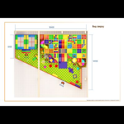 Детский игровой лабиринт 12,1х8,5х4,6м.