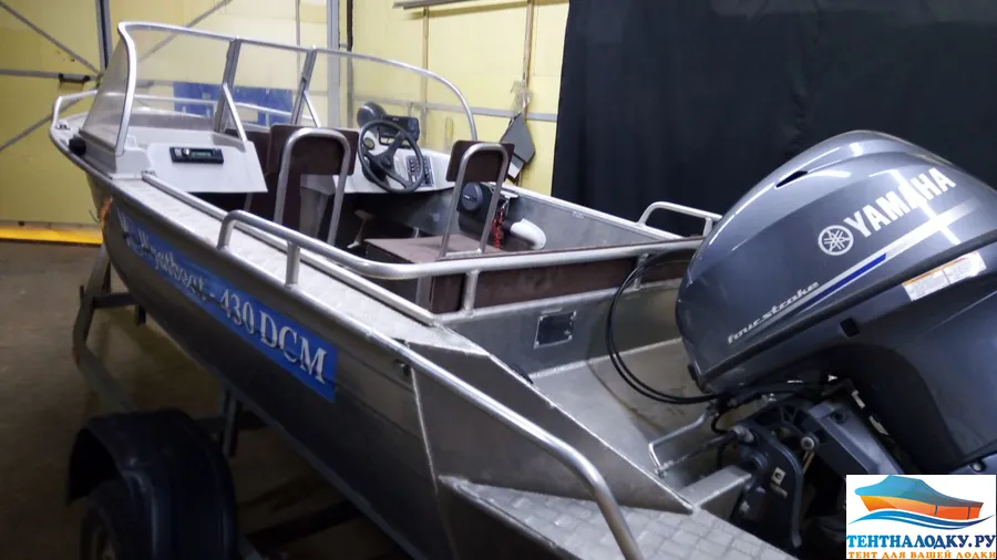 Тент на лодку WYATBOAT 430 MDC (кренолины)