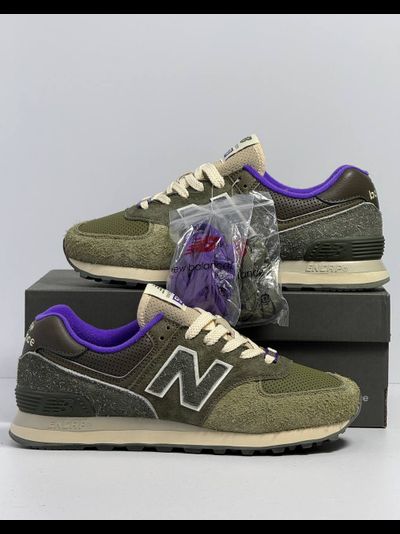 New Balance 574 Sneakersnstuff Nature Green Purple