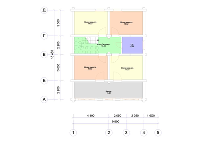 Дом из бревна ДБ-06, площадь 170 м2