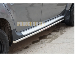 Защита штатного порога d53 для Renault Duster 2011-2015