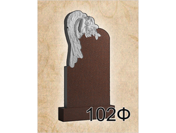 Памятник из мрамора (фигурный, ЧПУ) 1000х500х80 с гравировкой -ЧПУ-м-102Ф