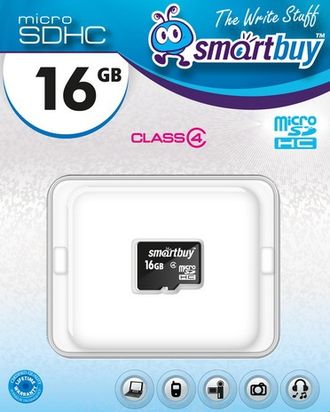 Карта памяти 16GB SmartBuy SB16GBSDCL4-00