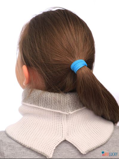 Шарф(снуд)  22-33 двойной, цвет белый, серый размер 2