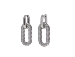 Серьги овалы с подвесками