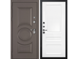 Входная дверь Плаза с белой панелью Смальта-6