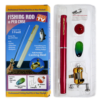 Мини-удочка в форме ручки fishing rod in pen case оптом