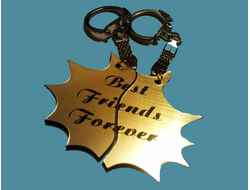 Брелки "Best Friends Forever" 2 шт, форма Солнца