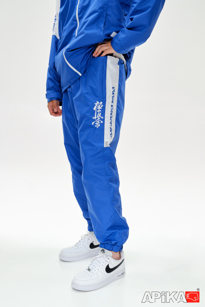 APIKA ветрозащитный тренировочный спортивный костюм ярко-синий с белым
