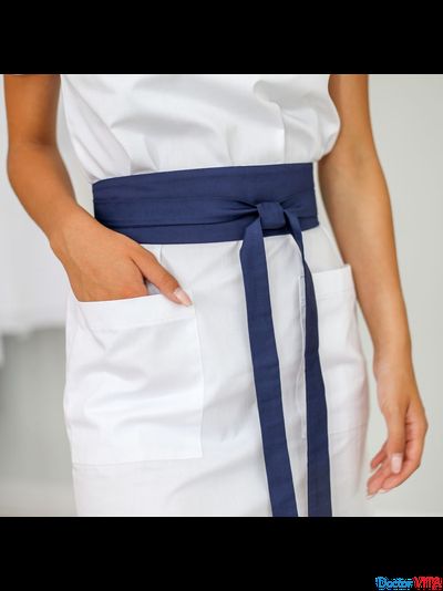 ПЛАТЬЕ DOCLIKE DL318 белое с поясом