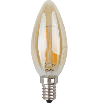 Светодиодная филаментная лампа ЭРА F-LED B35-5w-832-E14 Gold