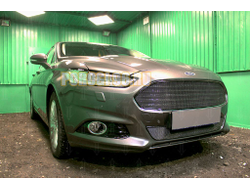 Защита радиатора Ford Mondeo V 2015- (3D) black низ PREMIUM