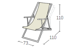 Кресло-шезлонг деревянное Dafne CR/DA01