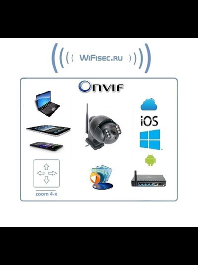 VStarcam уличная поворотная WiFi/LAN видеокамера с DVR. Full  HD (zoom 4-x) до - 25 град.С.