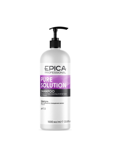 "EPICA Professional" Pure Solution Шампунь для глубокого очищения, 1000 мл (Эпика)