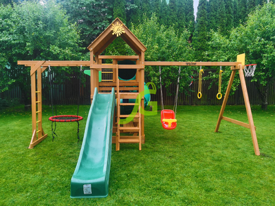 Детская площадка IgraGrad Крафт Pro 4 с трубой мод.2