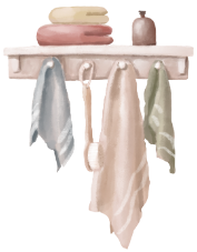 полотенце на вешалке