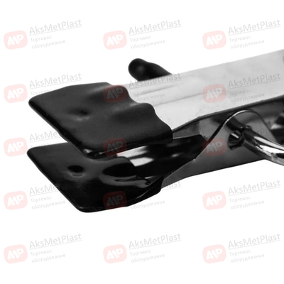 A017 (8882) Вешалка металлическая с зажимами хромированная черная 300 мм