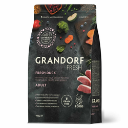 Grandorf Fresh для взрослых кошек с уткой и бататом, 400 г