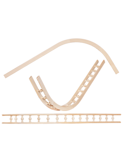 Балюстрада мебельная угловая R 240 с балясиной 37 мм, 315 мм*600 мм, из берёзы