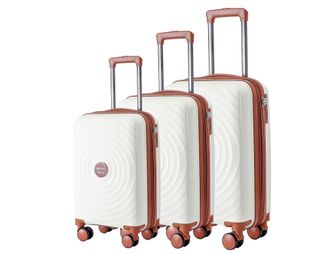Комплект из 3х чемоданов Somsonya Sound Полипропелен S,M,L Белый
