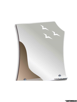 Зеркало для ванной комнаты Анталия 530*630 с полочкой