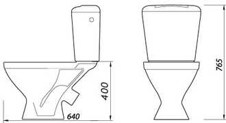 Унитаз-компакт ОПТИМА Стандарт,арм Псков нижн.подвод