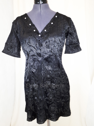 Жатое коктейльное платье «Черный лебедь». Размер  46-48