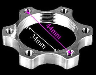Адаптер тормозного ротора, рез. 34 мм, 6 болт.
