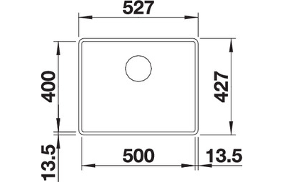 Мойка Blanco Subline 500-F с отв.арм. InFino, 523535
