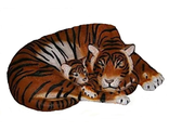 Крышка на люк &quot;Тигрица с тигренком&quot;  120 см х 40 см
