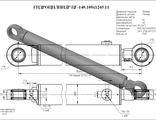 Гидроцилиндр стрелы, ковша ЦГ-140.100х1245.11 (263.01.42.000)