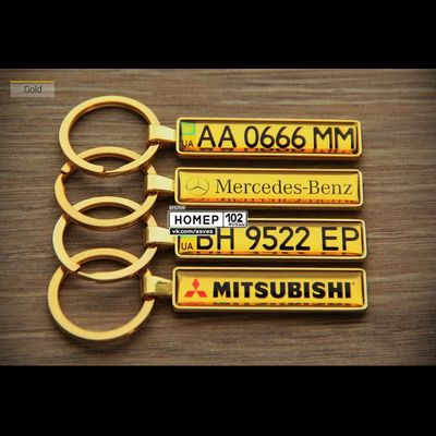 ЗАГОТОВКА ГОС. НОМЕР АВТО «ПРЕМИУМ» С БОРТИКАМИ — ЗОЛОТО. 10,9 х 51,7 мм.