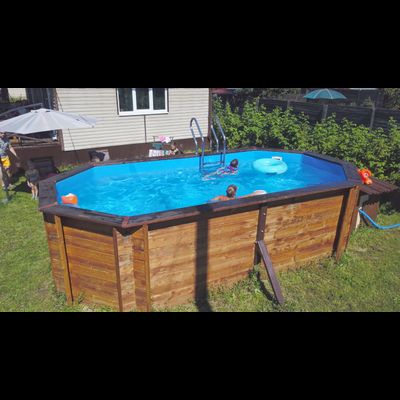 Деревянный морозоустойчивый бассейн "Баргузин" 500 х 250 х 145 см Кристалл