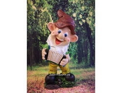 Гном с гармошкой 43*21см   1,8кг   полистоун Россия 2388//091036-4