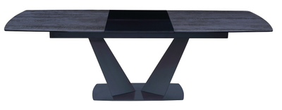 Стол ACUTO 180 TL-59 BLAZE DARK Базальт, испанская керамика/ черный каркас М-City