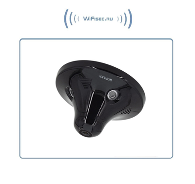 Потолочная - настенная WiFi/LAN видеокамера панорамная с DVR, Full HD 3 Mp (VRcam)