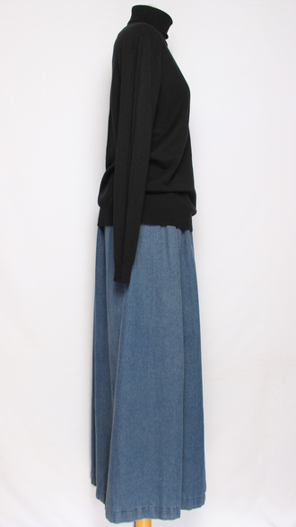 Свитер "ГЛАДКИЙ С ДЛИННЫМ РУКАВОМ " 7802  бордовый, джинс, черный, т.синий, голубой р.48-52