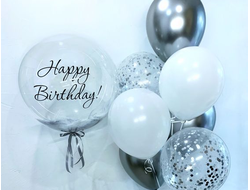 Сет из гелиевых шаров "Сталь"