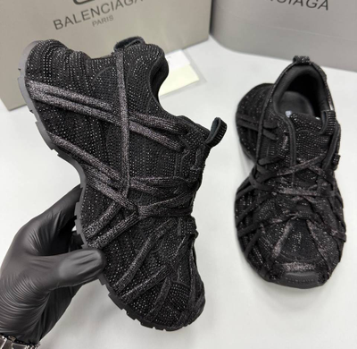Balenciaga 3XL Extreme Rhinestones Black
