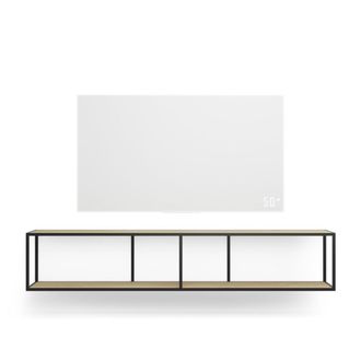 Тумба TV stand 160 lite black светлый дуб подвесной