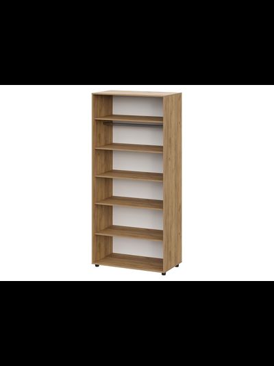 Милан Шкаф двухстворчатый Дуб Золотой/Белый Матовый